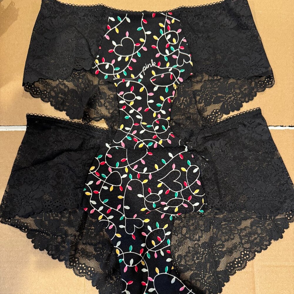 TWO (2) of PINK Victoria's Secret   No-Show Hiphugger Panty ST 11246715 NWT